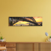 Sydney Harbour Bridge Sunset Panorama Leinwand Art (Insitu (Wohnzimmer))