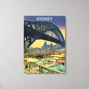Sydney Harbour Bridge Travel Print Leinwanddruck