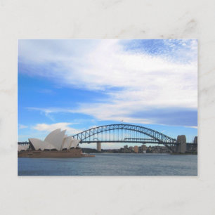 Sydney Harbour Bridge und Opernhaus Postkarte