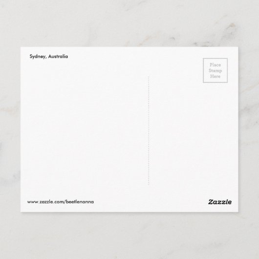 Sydney Harbour Bridge und Opernhaus Postkarte (Rückseite)