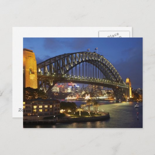 Sydney Harbour Bridge und Park Hyatt Sydney Hotel Postkarte (Vorne/Hinten)