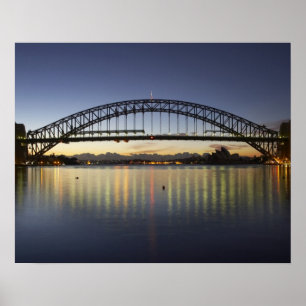 Sydney Harbour Bridge und Sydney Opera House bei Poster