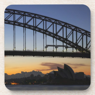 Sydney Harbour Bridge und Sydney Opera House um 2 Untersetzer