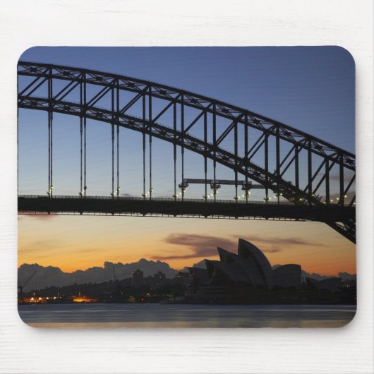 Sydney Harbour Bridge und Sydney Opernhaus 2 Mousepad (Vorne)