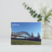 Sydney Harbour grün Postkarte (Stehend Vorderseite)