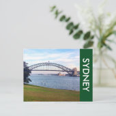 Sydney Harbour grün Postkarte (Stehend Vorderseite)