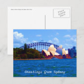 Sydney Harbour hell Postkarte (Vorne/Hinten)