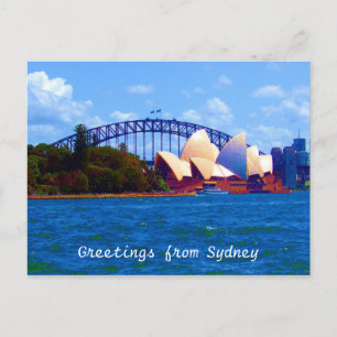 Sydney Harbour hell Postkarte