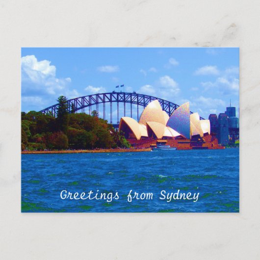 Sydney Harbour hell Postkarte (Vorderseite)