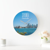 Sydney Harbour Opera House City Skyline Australien Große Wanduhr (Zuhause)