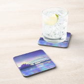 Sydney Harbour Opera House Lila Sonnenuntergangsma Getränkeuntersetzer (Rechte Seite)