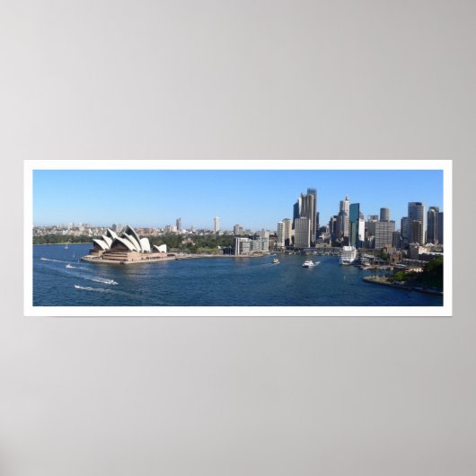 Sydney Harbour, Opernhaus, Skyline, Panorama Poster (Vorne)