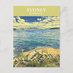 Sydney Harbour skyline digitale Kunstreise Postkarte