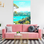Sydney Harbour Skyline view Mosman Leinwanddruck (Insitu (Wohnzimmer))