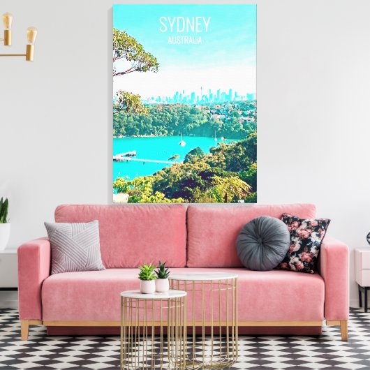 Sydney Harbour Skyline view Mosman Leinwanddruck (Insitu (Wohnzimmer))