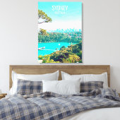Sydney Harbour Skyline view Mosman Leinwanddruck (Insitu (Schlafzimmer))