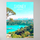 Sydney Harbour Skyline view Mosman Poster (Vorne)