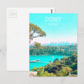Sydney Harbour Skyline view Mosman Postkarte (Vorne/Hinten)