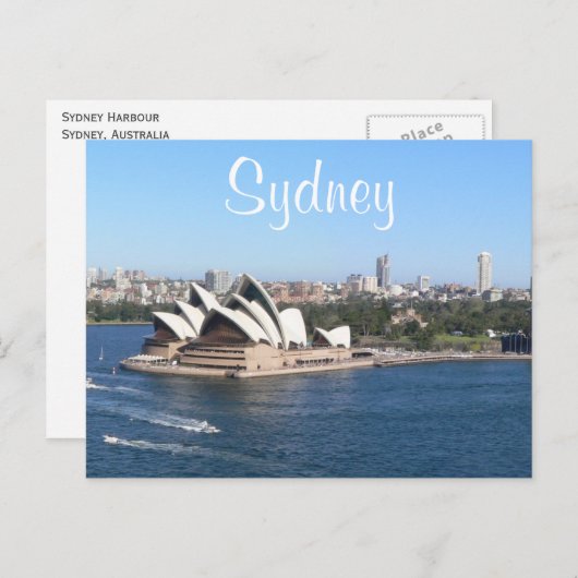 Sydney Harbour, Sydney Opera House, Australien Postkarte (Vorne/Hinten)