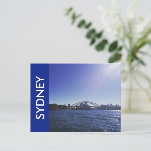 Sydney hellblau postkarte (Stehend Vorderseite)