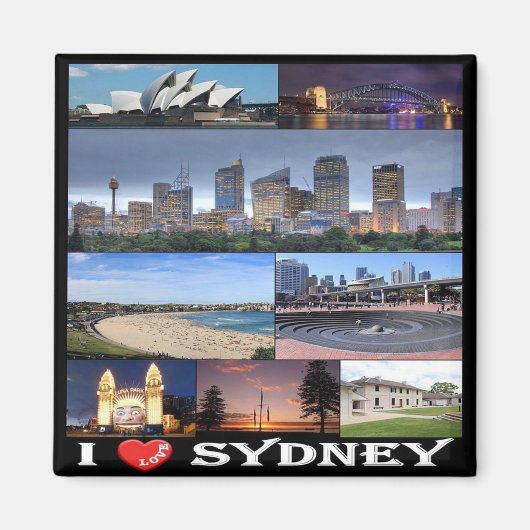 SYDNEY I Liebe, Australien, Ozeanien, Kühlschrank Magnet (Vorne)