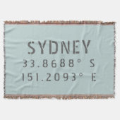 Sydney Latitude und Längengrad Decke (Vorderseite)
