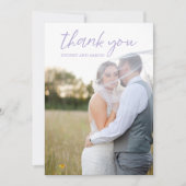 Sydney Lavender Modern Wedding Dankeskarte (Vorderseite)