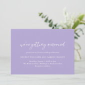 Sydney Lavender Modern Wedding Einladung (Stehend Vorderseite)