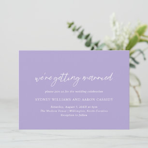 Sydney Lavender Modern Wedding Einladung
