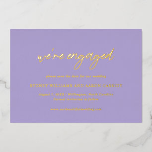 Sydney Lavender Modern Wedding retten das Datum Folieneinladung