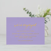 Sydney Lavender Modern Wedding retten das Datum Folieneinladung (Stehend vorne)
