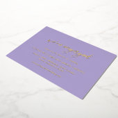 Sydney Lavender Modern Wedding retten das Datum Folieneinladung (Gedreht)