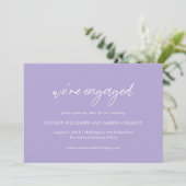 Sydney Lavender Modern Wedding Save The Date (Stehend Vorderseite)