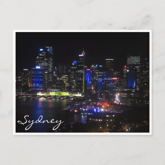 Sydney lebhaft blau postkarte (Vorderseite)