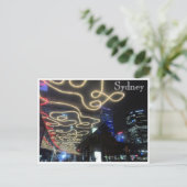 Sydney lebhafte Lichtlinien Postkarte (Stehend Vorderseite)