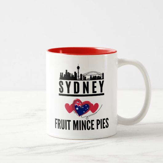 Sydney Liebe Fruchtmince Pies Cityscape Zweifarbige Tasse (Rechts)