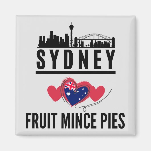 Sydney Lieben Fruchtmince Pies Cityscape Magnet (Vorne)