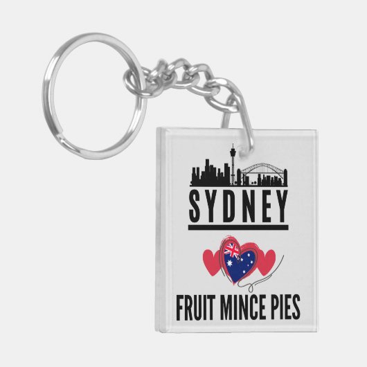 Sydney Lieben Fruchtmince Pies Cityscape Schlüsselanhänger (Vorderseite links)