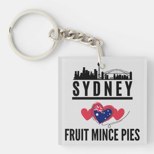 Sydney Lieben Fruchtmince Pies Cityscape Schlüsselanhänger (Vorderseite)