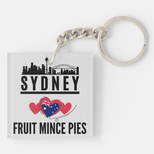 Sydney Lieben Fruchtmince Pies Cityscape Schlüsselanhänger (Rückseite)