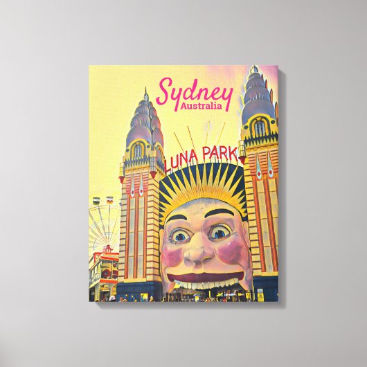 Sydney Luna Park Spaß Messe drucken Leinwanddruck (Vorderseite)