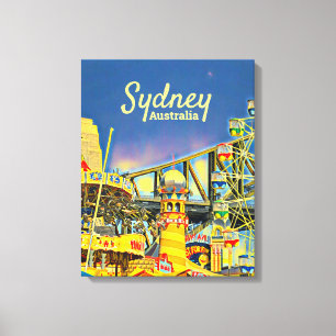 Sydney Luna Park Spaß Messe drucken Leinwanddruck