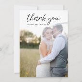 Sydney Modern Wedding Dankeskarte (Vorderseite)