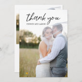 Sydney Modern Wedding Dankeskarte (Vorne/Hinten)