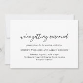 Sydney Modern Wedding Einladung (Vorderseite)