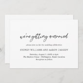 Sydney Modern Wedding Einladung (Vorne/Hinten)