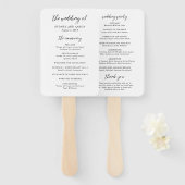 Sydney Modern Wedding Program Fächer (Vorne und Hinten)