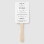 Sydney Modern Wedding Program Fächer (Rückseite)