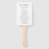 Sydney Modern Wedding Program Fächer (Vorderseite)