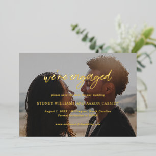 Sydney Modern Wedding rettet das Datum Folieneinladung